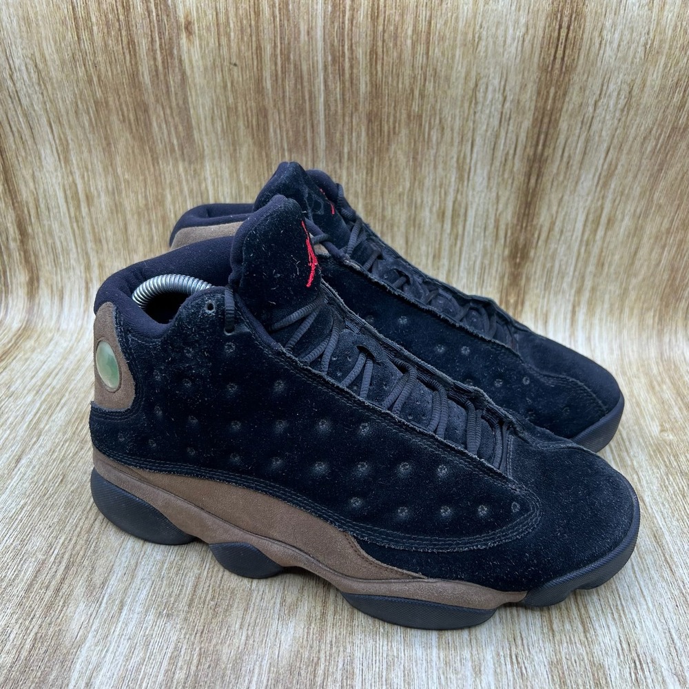 Nike Air Jordan 13 Retro Olive Men's Size 9 Black Suede Basketball 414571-006